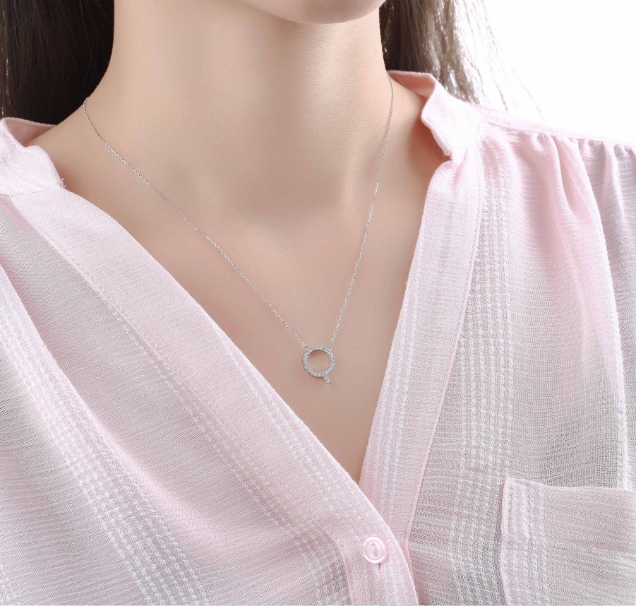 Necklaces Smiling Rocks | My Type 0.28Ct "Q" Lab Grown Diamond Necklace Nl-00162Wht