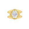 Rings Smiling Rocks | Lab Grown 2.05Ct Oval Solitaire Frame Ring R-03744Wht Yellow Gold