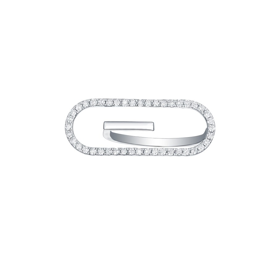 Rings Smiling Rocks | Skyline 0.43Ct Pin Ring R-00385Wht