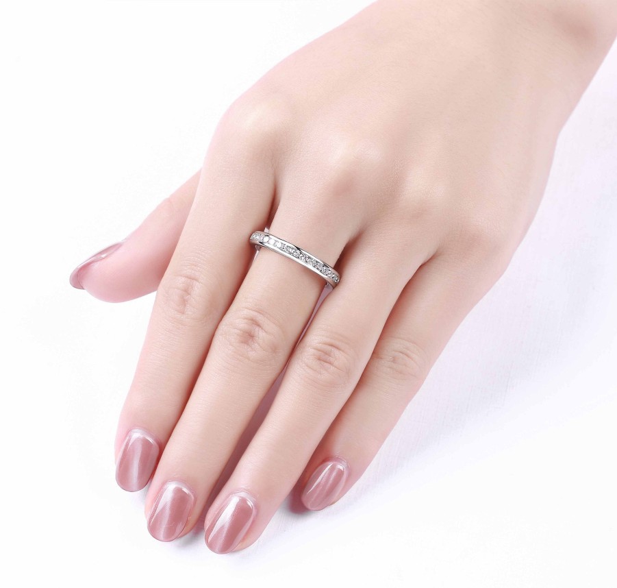 Rings Smiling Rocks | Essentials 1Ct Eternity Channel Band R-00143Wht