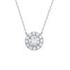 Necklaces Smiling Rocks | Essentials 1.05Ct Halo Necklace Nl-00093Wht