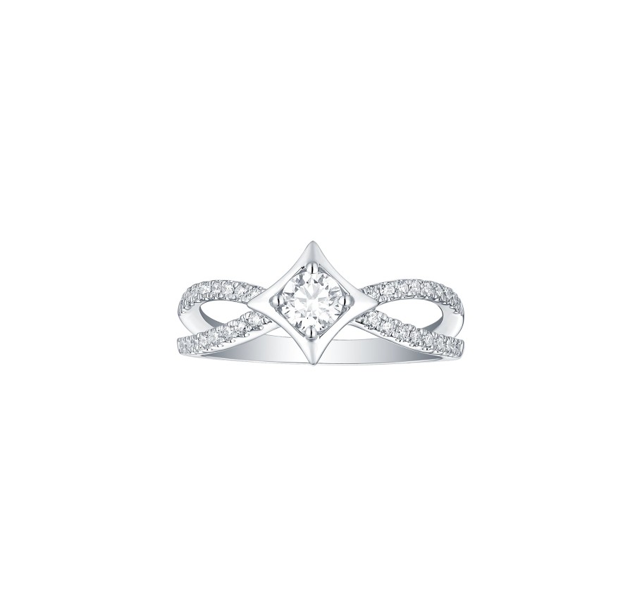 Rings Smiling Rocks | Sparkle 0.56Ctw Lab Grown Diamond Ring R-00601Wht