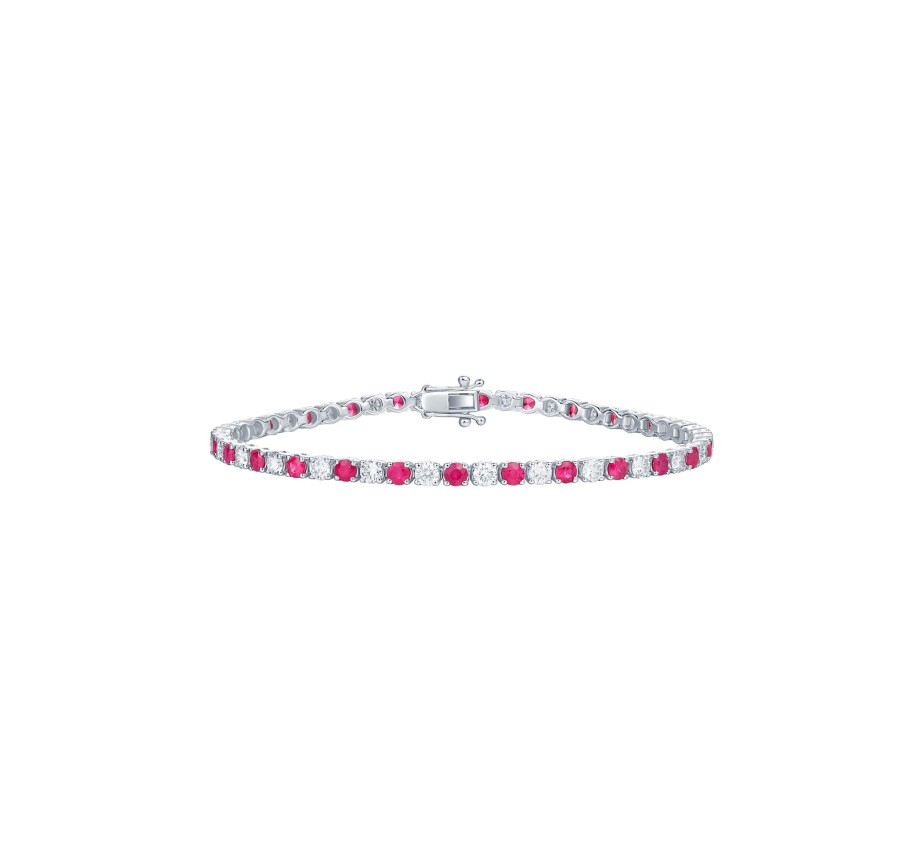 Bracelets Smiling Rocks | Lab Grown Diamond 4.77Ctw Tennis Bracelet Bl-00422Wrb White Gold