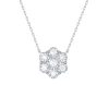 Necklaces Smiling Rocks | Essentials 2.12Ct Cluster Flower Necklace Nl-00089Wht