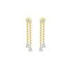 Earrings Smiling Rocks | Lab Grown 1.22Ctw Beads Ball Drop Diamond Earrings E-02978Wht Yellow Gold