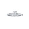 Rings Smiling Rocks | Bridal 1.50Ctw Emerald Solitaire Ring Lab Grown Diamond R-00571Wht White Gold