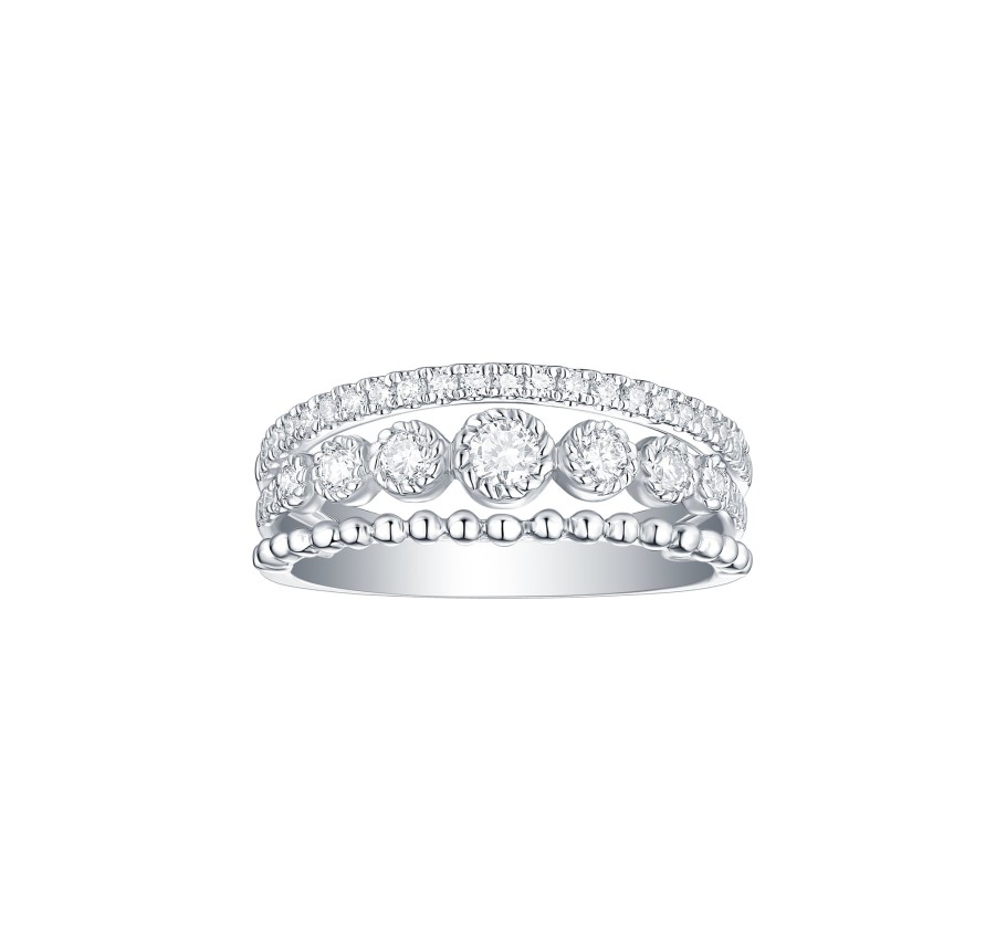 Rings Smiling Rocks | Bubbly 0.54Ct Lab Grown Diamonds Ring R-00214Wht