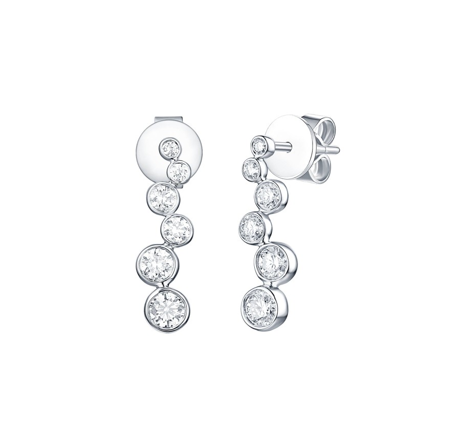 Earrings Smiling Rocks | Bubbly 0.51Ct Lab Grown Diamonds Earrings E-00188Wht