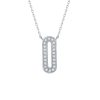 Necklaces Smiling Rocks | Essentials 0.16Ct Oval Diamond Bar Necklace Nl-00252Wht