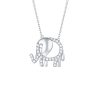 Necklaces Smiling Rocks | Mini 0.24Ct Lab Grown Diamond Elephant Necklace Nl-00216Wht