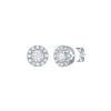 Earrings Smiling Rocks | Essentials 1Ct Halo Earrings E-00135Wht