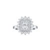 Rings Smiling Rocks | Bridal 2.07Ctw Emerald Halo Ring Lab Grown Diamond R-00569Wht White Gold