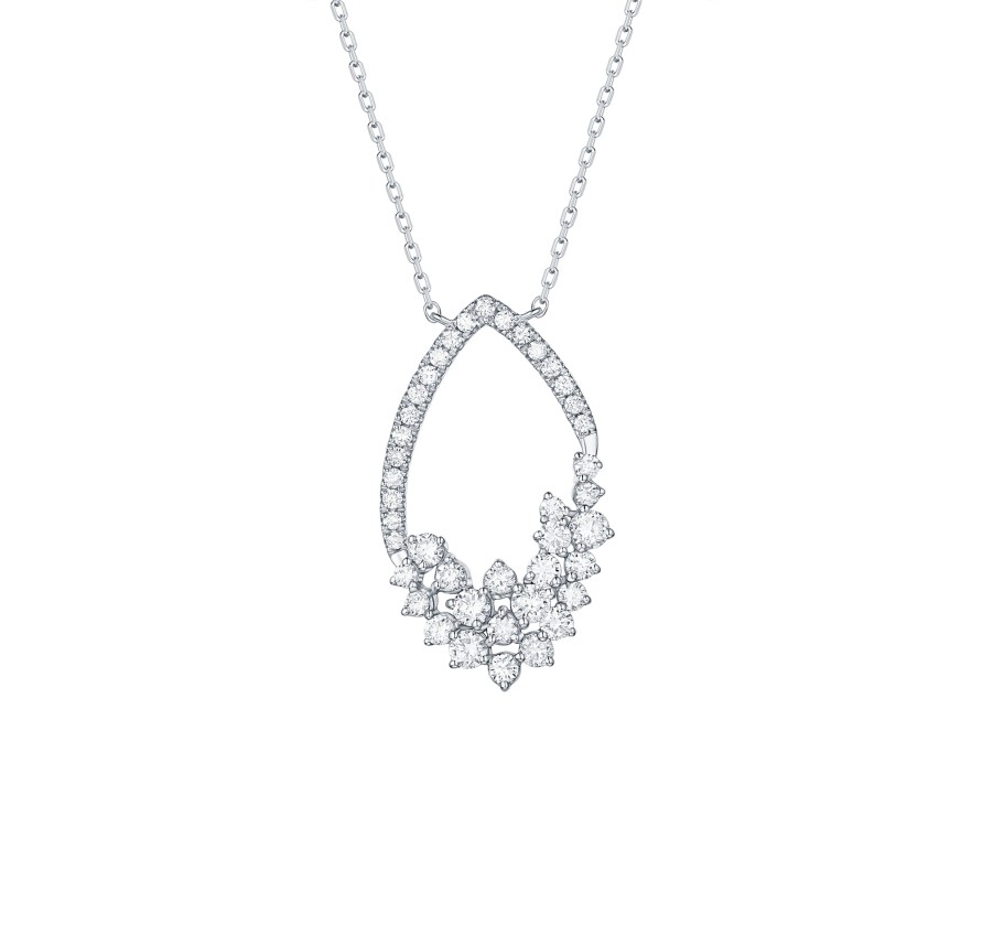 Necklaces Smiling Rocks | Drizzle 0.77Ct Lab Grown Diamond Necklace Nl-00235Wht