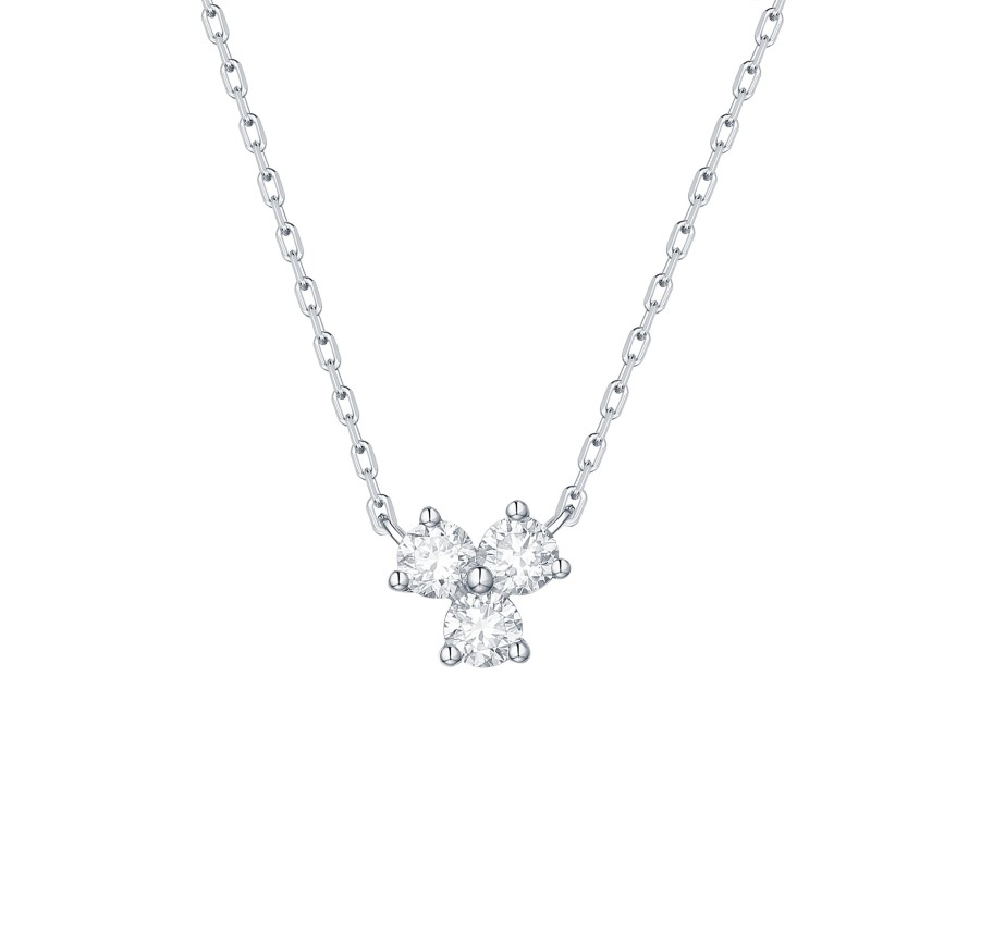 Necklaces Smiling Rocks | Essentials 0.52Ct Petite Necklace Nl-00305Wht