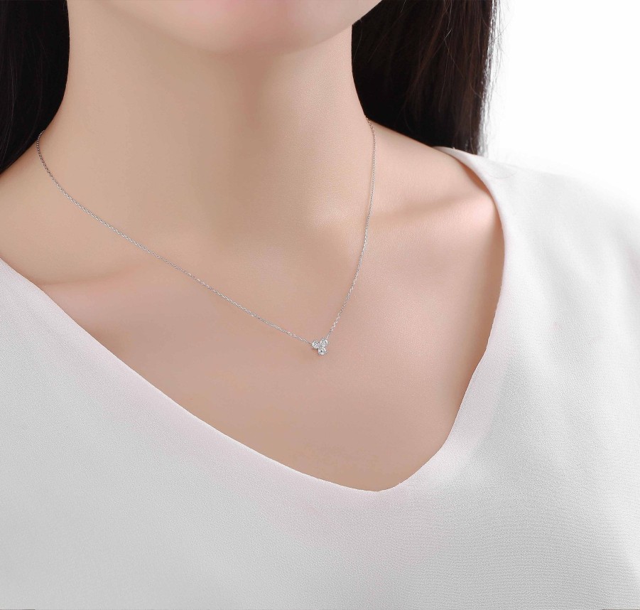 Necklaces Smiling Rocks | Essentials 0.52Ct Petite Necklace Nl-00305Wht