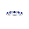 Rings Smiling Rocks | Lab Grown Diamond 1.10Ctw Half Eternity Wedding Band R-00014Wbs White Gold