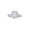 Rings Smiling Rocks | Bridal 1.54Ctw Emerald Halo Ring Lab Grown Diamond R-00575Wht White Gold