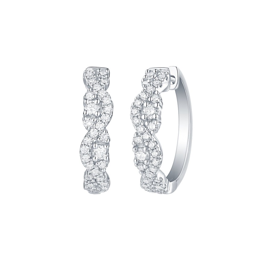 Earrings Smiling Rocks | Drizzle 0.89Ct Lab Grown Diamond Earrings E-00360Wht