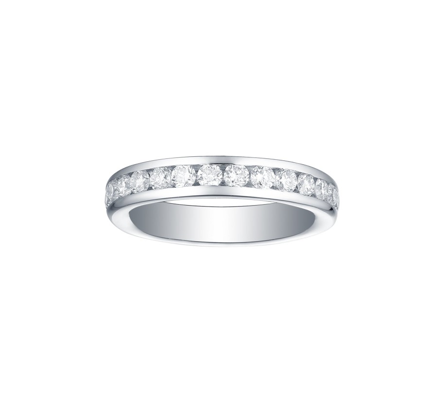 Rings Smiling Rocks | Essentials 0.50Ct Half Eternity Channel Band R-00024Wht