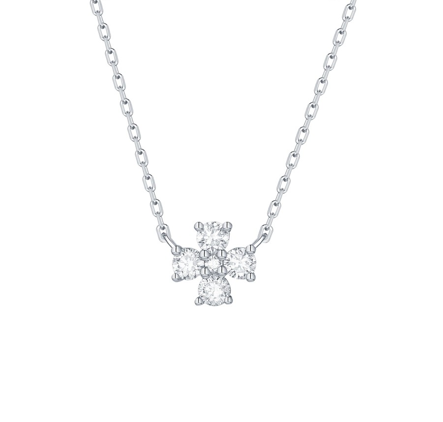 Necklaces Smiling Rocks | Essentials 0.23Ct Petite Necklace Nl-00310Wht