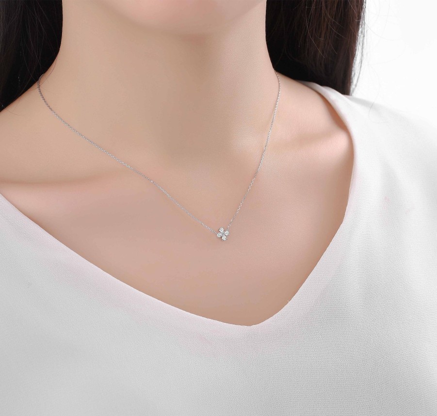 Necklaces Smiling Rocks | Essentials 0.23Ct Petite Necklace Nl-00310Wht