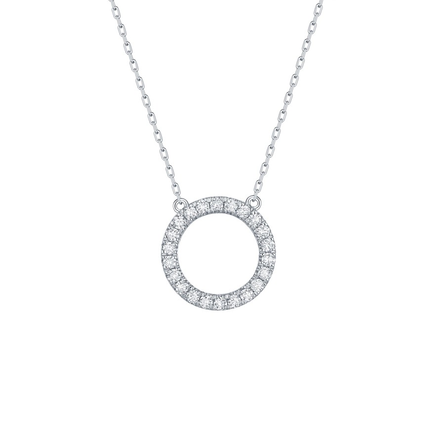 Necklaces Smiling Rocks | My Type 0.26Ct "O" Lab Grown Diamond Necklace Nl-00160Wht