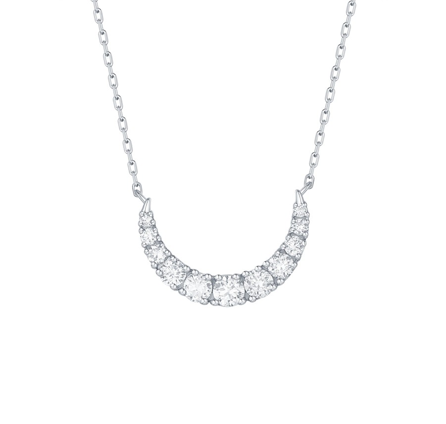 Necklaces Smiling Rocks | Essentials 0.42Ct Geometric Necklace Nl-00301Wht