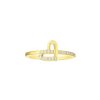 Rings Smiling Rocks | Tilted Heart 0.12Ctw Lab Grown Diamond Ring R-00731Wht Yellow Gold