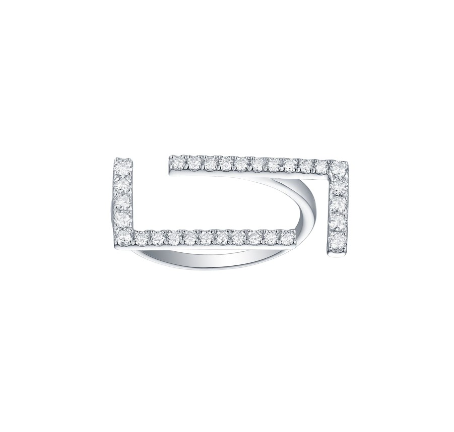 Rings Smiling Rocks | Skyline 0.52Ct Capture Ring R-00437Wht