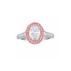 Rings Smiling Rocks | Souffle Pink 1.78Ctw Engagement Oval Lab Grown Diamond Ring R-00485Wpk White Gold