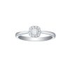 Rings Smiling Rocks | Engagement 0.21Ct Cushion Halo Ring R-00068Wht