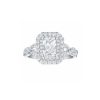 Rings Smiling Rocks | Bridal 1.82Ctw Emerald Halo Ring Lab Grown Diamond R-00547Wht White Gold