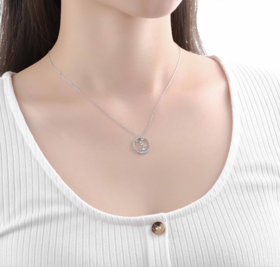 Necklaces Smiling Rocks | Bubbly 0.46Ct Lab Grown Diamonds Necklace Nl-00328Wht