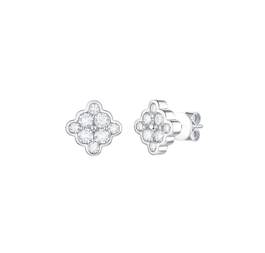 Earrings Smiling Rocks | Essentials 1.09Ct Petite Earrings E-00405Wht