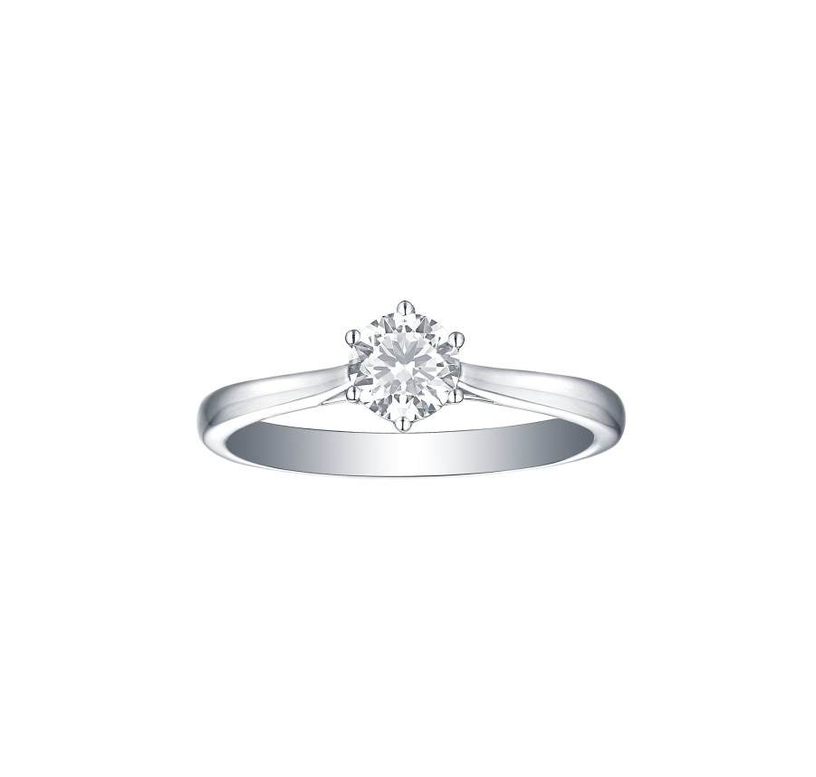 Rings Smiling Rocks | Engagement 0.50Ct Solitaire Ring R-00045Wht