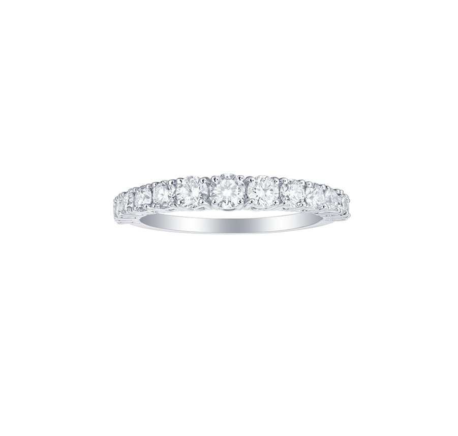 Rings Smiling Rocks | Lab Grown Diamond 0.97Ctw Half Eternity Band R-01775Wht