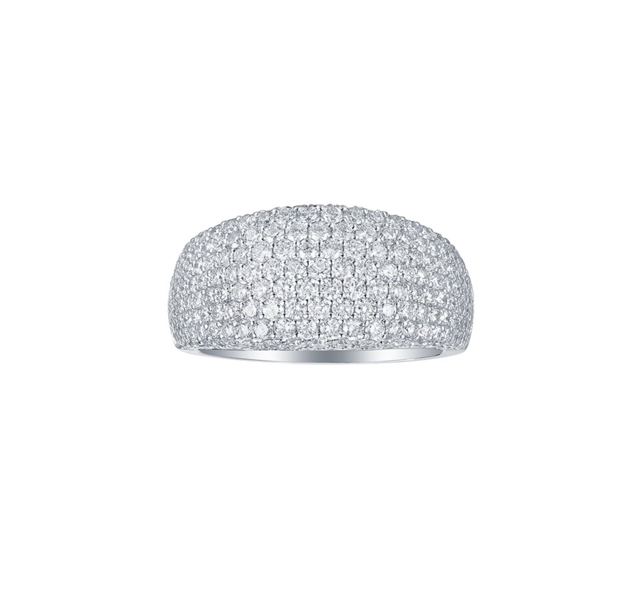 Rings Smiling Rocks | Lab Grown Diamond 6.40Ctw Half Eternity Band R-01961Wht