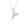 Necklaces Smiling Rocks | Mini 0.53Ct Lab Grown Diamond Whale Tail Necklace Nl-00219Wht