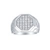 Rings Smiling Rocks | Lab Grown Diamond 0.83Ct Men'S Band R-02002Wht