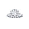 Rings Smiling Rocks | Engagement 2.14Ct Cushion Halo Ring R-00077Wht