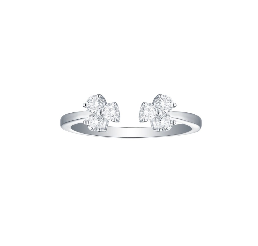 Rings Smiling Rocks | Essentials 0.33Ct Open Petite Ring R-00293Wht