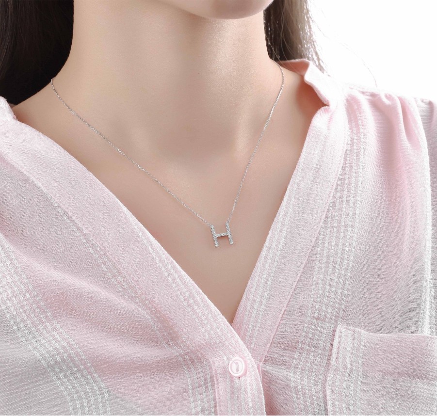 Necklaces Smiling Rocks | My Type 0.27Ct "H" Lab Grown Diamond Necklace Nl-00153Wht