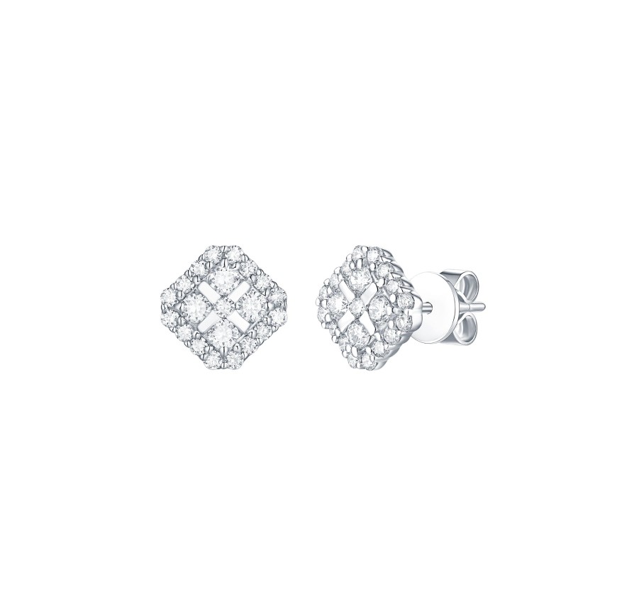 Earrings Smiling Rocks | Essentials 0.73Ct Petite Earrings E-00404Wht