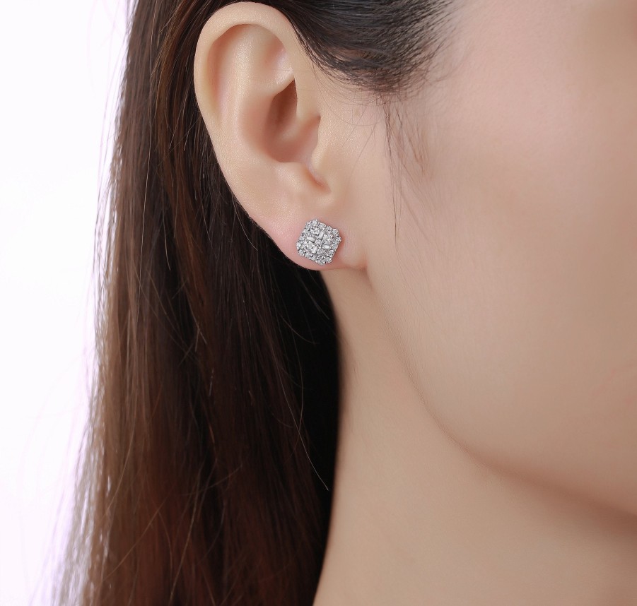 Earrings Smiling Rocks | Essentials 0.73Ct Petite Earrings E-00404Wht