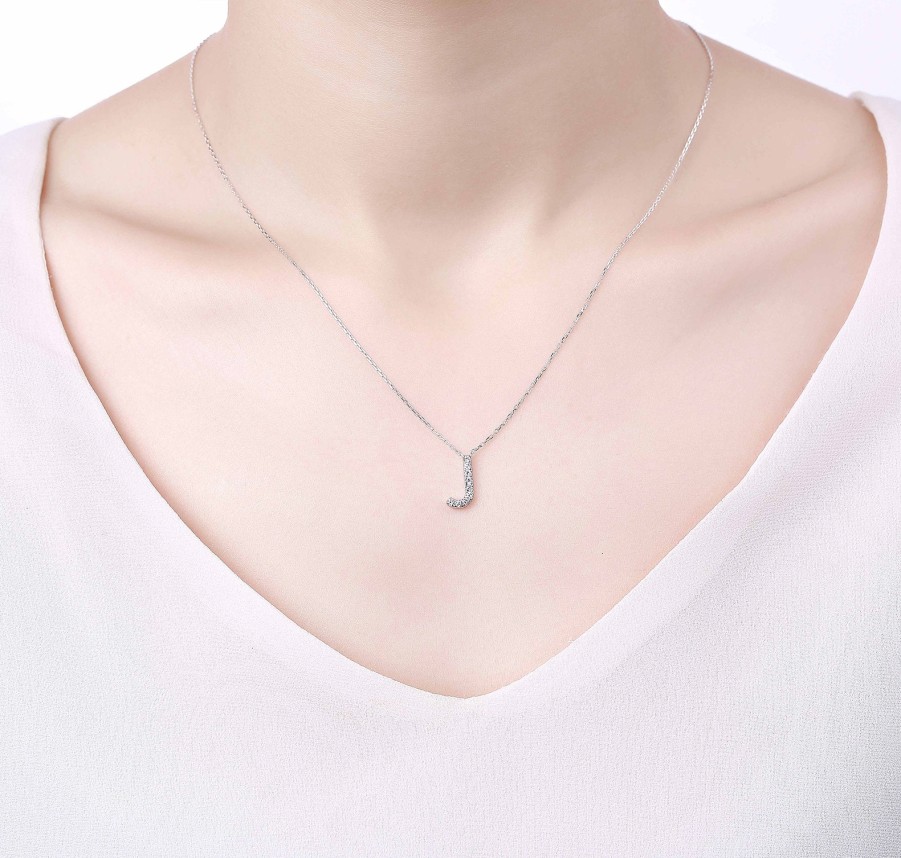 Necklaces Smiling Rocks | My Type 0.14Ct "J" Lab Grown Diamond Necklace Nl-00155Wht