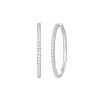 Earrings Smiling Rocks | Essentials 1.5Ct Classic Diamond Hoops E-00110Wht