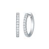 Earrings Smiling Rocks | Essentials 0.75Ct Classic Diamond Hoops E-00108Wht