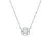 Necklaces Smiling Rocks | Essentials 0.27Ct Cluster Flower Necklace Nl-00084Wht