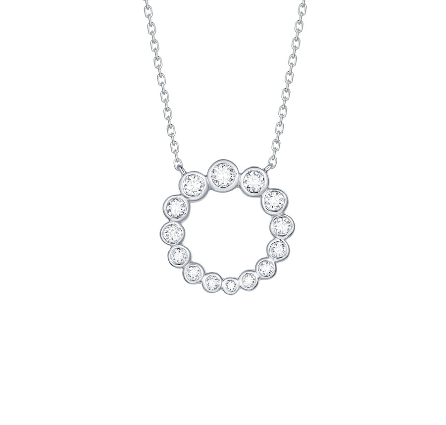 Necklaces Smiling Rocks | Bubbly 0.31Ct Lab Grown Diamonds Necklace Nl-00376Wht