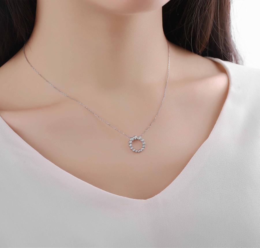 Necklaces Smiling Rocks | Bubbly 0.31Ct Lab Grown Diamonds Necklace Nl-00376Wht